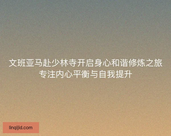 文班亚马赴少林寺开启身心和谐修炼之旅专注内心平衡与自我提升